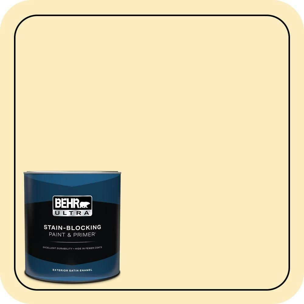 Behr Premium Plus Yogurt Satin Exterior Paint and Primer 1-Quart: $29.98 Behr Premium Plus Yogurt Satin Exterior Paint and Primer 1-Quart: $29.98