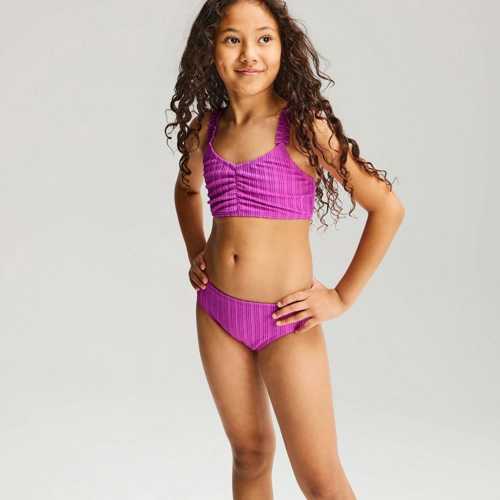 Cat & Jack Girls' Crinkle Striped Bikini: $20 Cat & Jack Girls' Crinkle Striped Bikini: $20