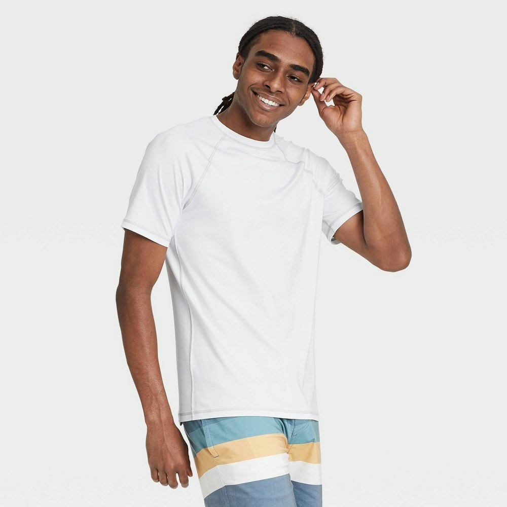 Goodfellow & Co Men's UPF 50+ Short Sleeve Rash Guard Swim Shirt: $17 Goodfellow & Co Men's UPF 50+ Short Sleeve Rash Guard Swim Shirt: $17