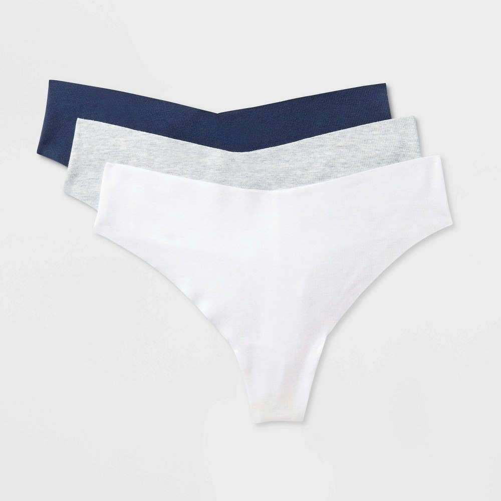 Auden Women's Invisible Edge Cotton Thong Underwear 3-Pack: $15 Auden Women's Invisible Edge Cotton Thong Underwear 3-Pack: $15