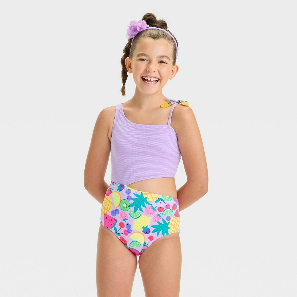 Cat & Jack Girls' Tropical Fruit One-Piece Swimsuit: $17 Cat & Jack Girls' Tropical Fruit One-Piece Swimsuit: $17