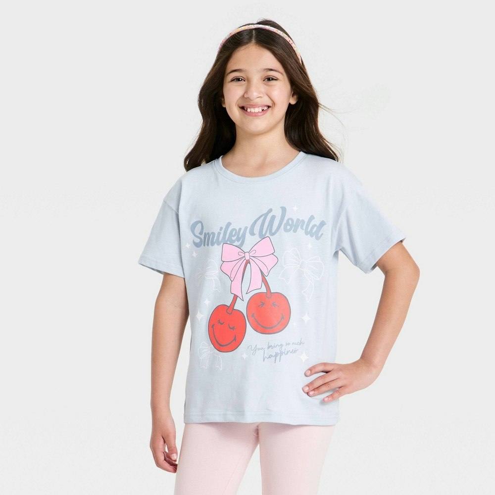 SmileyWorld Girls' Short Sleeve Graphic T-Shirt: $10