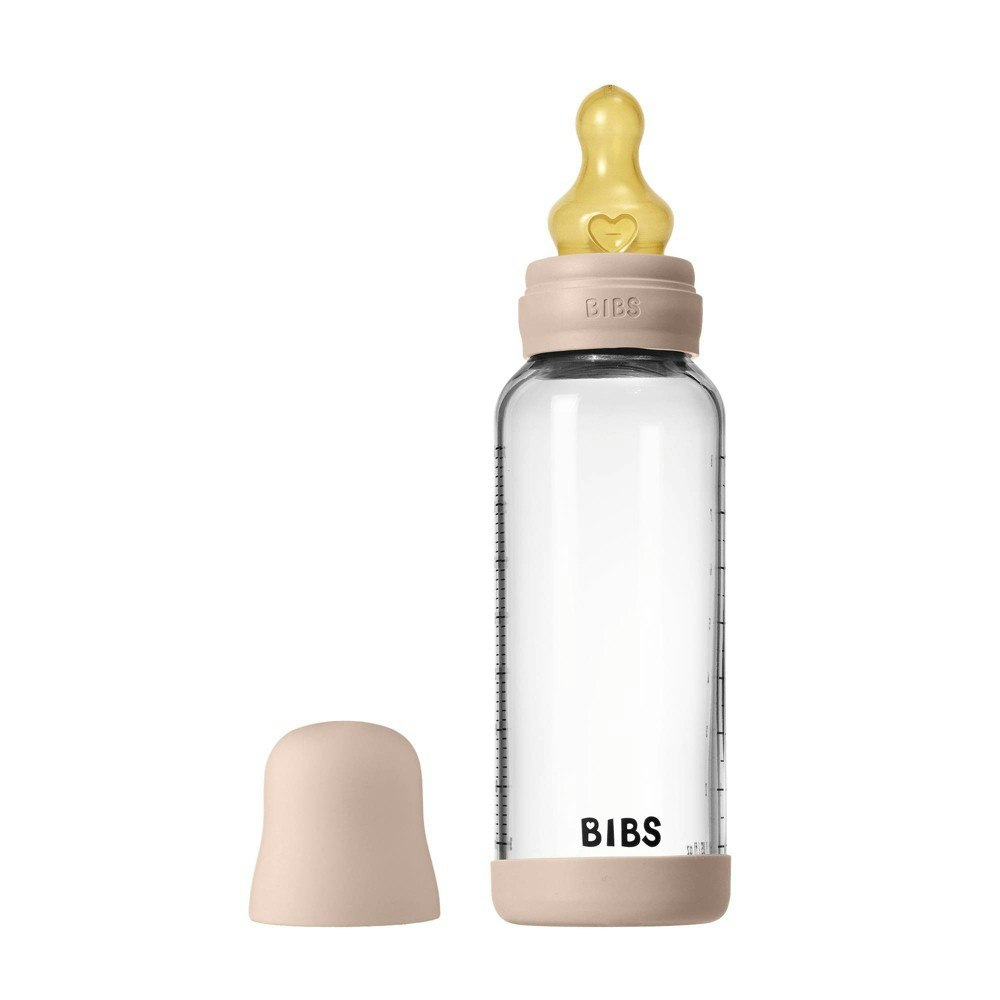 Bibs 8-ounce Glass Baby Bottle with Latex Nipple: $16.99 Bibs 8-ounce Glass Baby Bottle with Latex Nipple: $16.99