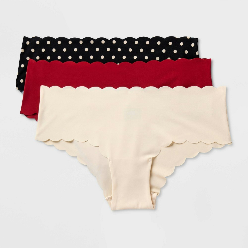 Auden Women's Invisible Edge Scallop Cheeky Underwear 3-Pack: $15 Auden Women's Invisible Edge Scallop Cheeky Underwear 3-Pack: $15