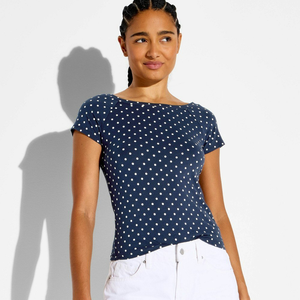 Wild Fable Women's Off-the-Shoulder Short-Sleeve T-Shirt: $10 Wild Fable Women's Off-the-Shoulder Short-Sleeve T-Shirt: $10