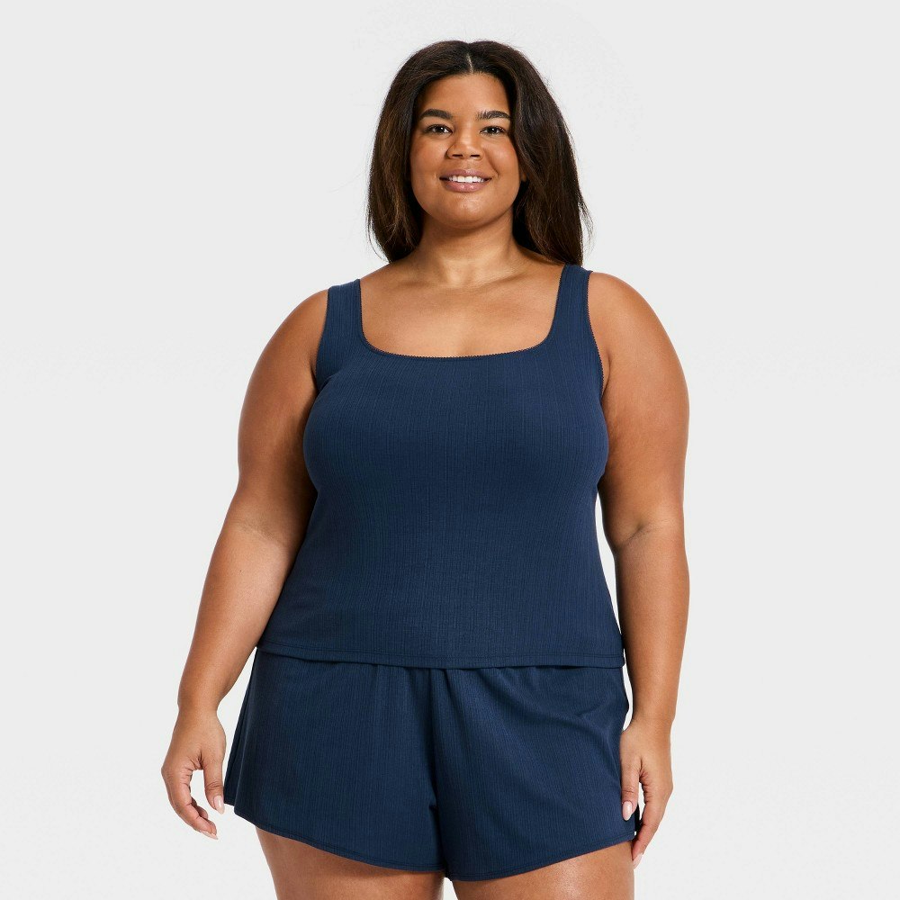 Auden Women's Ribbed Cooling Jersey Tank Top 3X: $15 Auden Women's Ribbed Cooling Jersey Tank Top 3X: $15