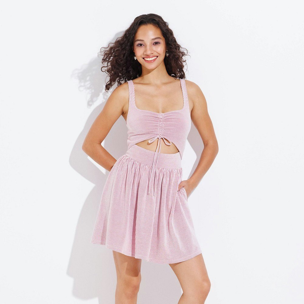 Wild Fable Women's Ruched Bust Mini Dress: $36