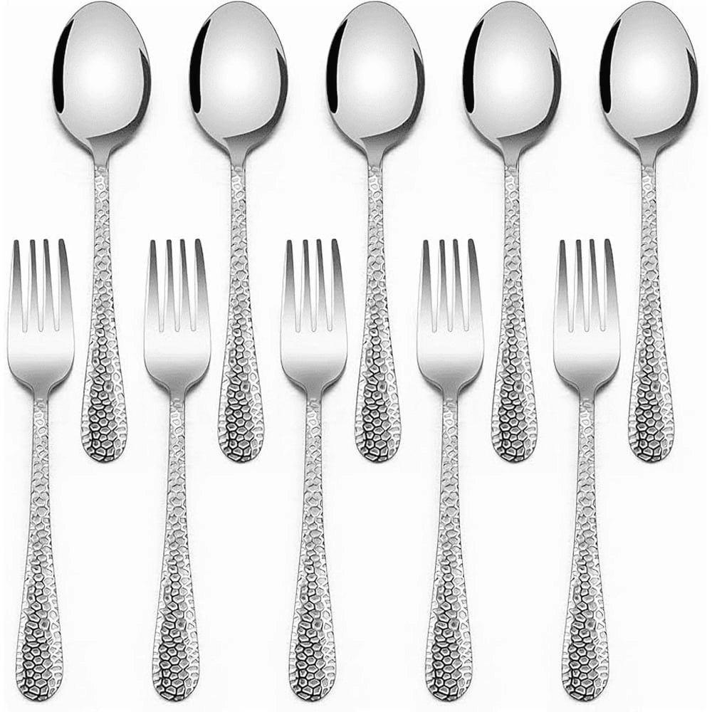 Tcwhniev 10-Piece Stainless Steel Kids Silverware Set: $10
