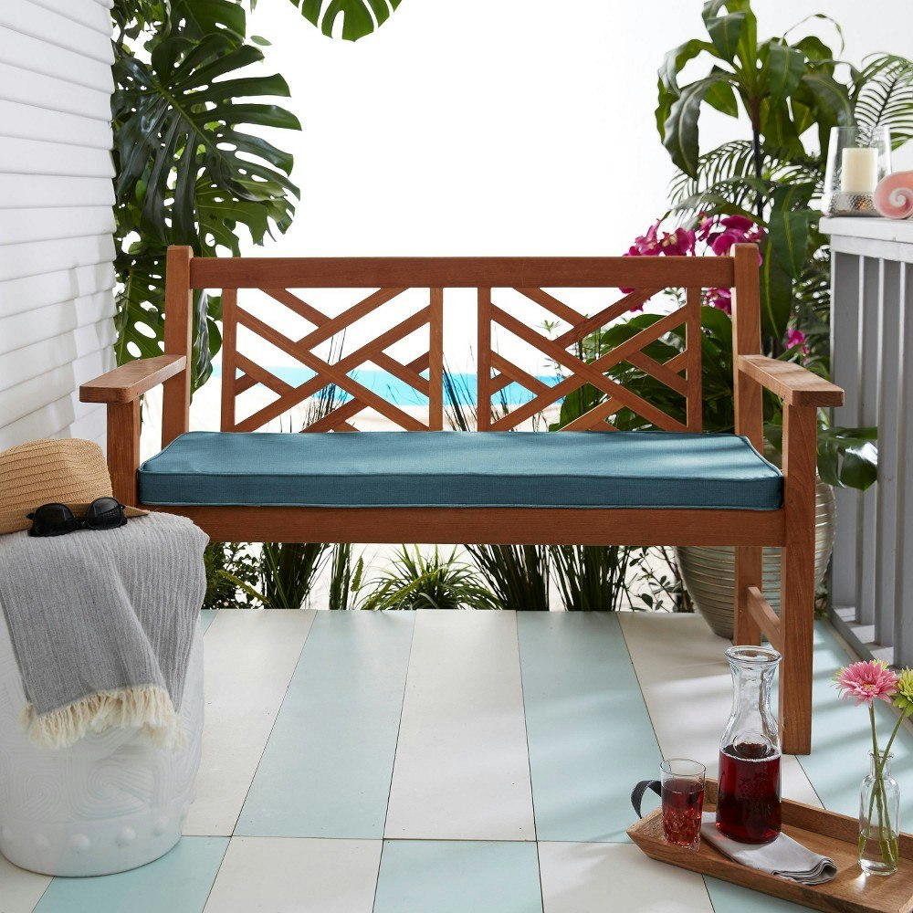 Sunbrella 48"x17"x2" Indoor/Outdoor Corded Bench Cushion: $121.99 Sunbrella 48"x17"x2" Indoor/Outdoor Corded Bench Cushion: $121.99