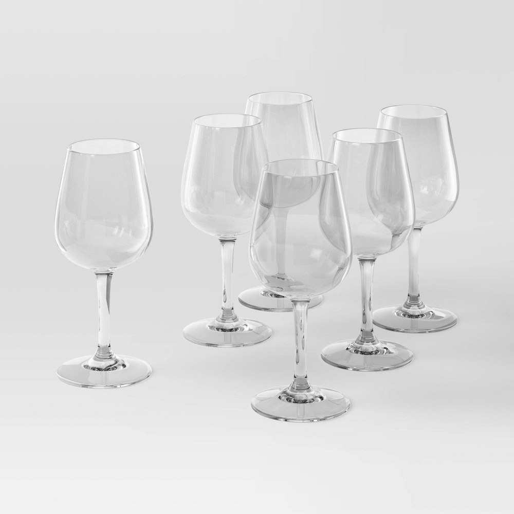Threshold Hutton 12.75oz Stemmed Wine Glass 6-Pack: $13