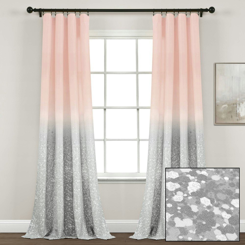 Lush Décor 52"x84" Glitter Ombre Metallic Print Curtain Panels 2-Pack: $39.99 Lush Décor 52"x84" Glitter Ombre Metallic Print Curtain Panels 2-Pack: $39.99