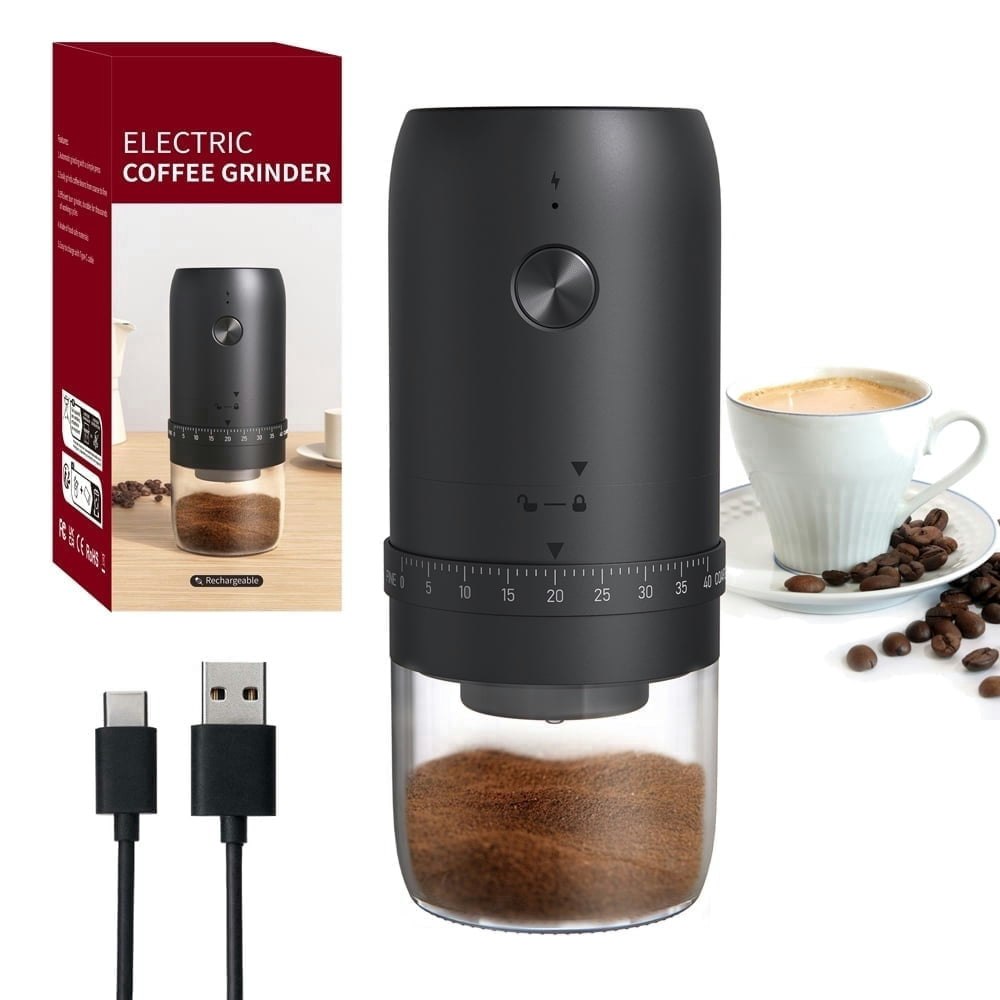 Portable Electric Burr Coffee Grinder: $17.09 Portable Electric Burr Coffee Grinder: $17.09