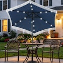 7.5-Foot Fringe Patio Umbrella w/ LED Lights for $34 + free shipping