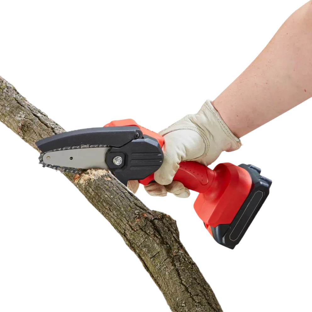 Hammacher Schlemmer 21V Mini 4" Cordless Chainsaw: $40
