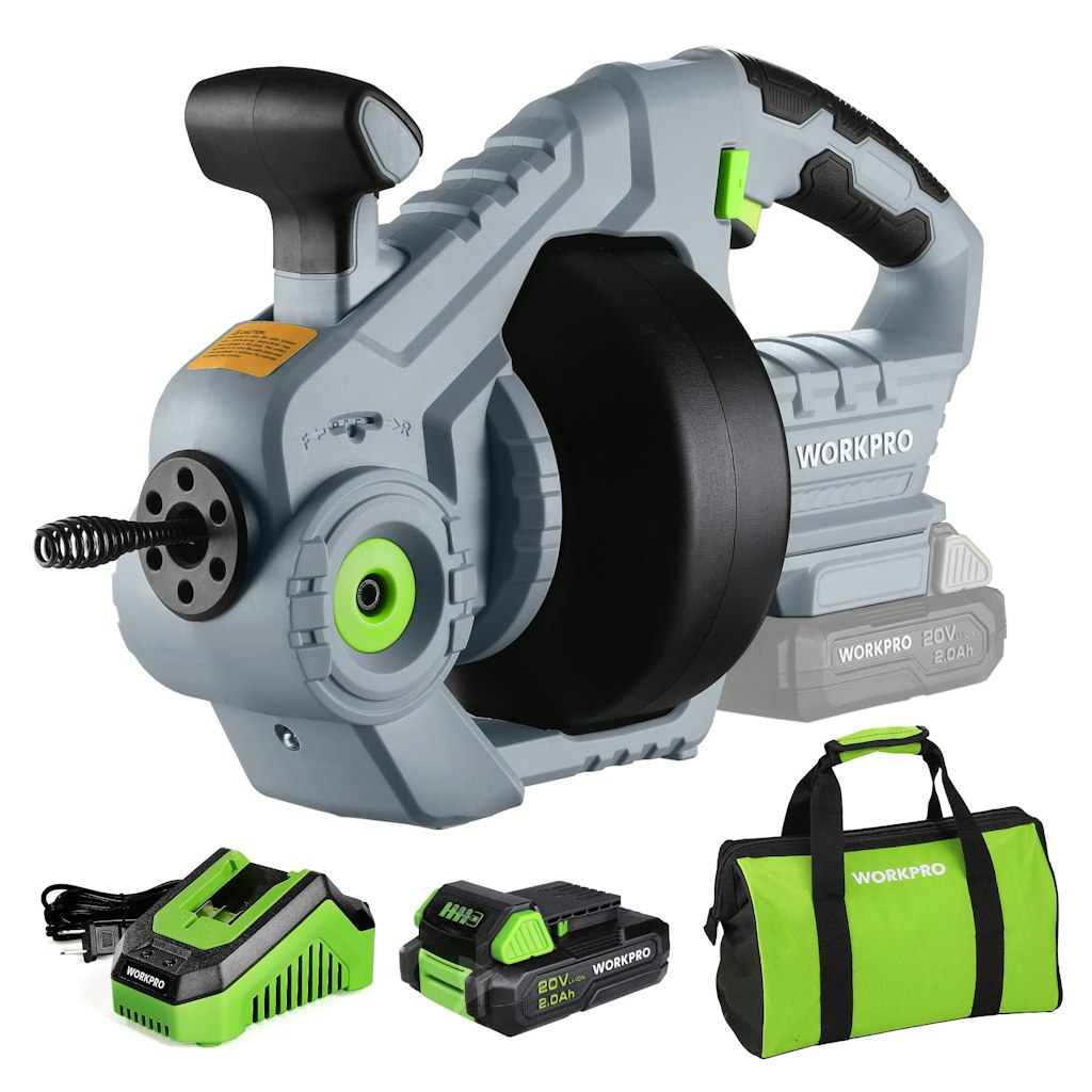 WorkPro 20V 25-Foot Electric Drain Auger: $85