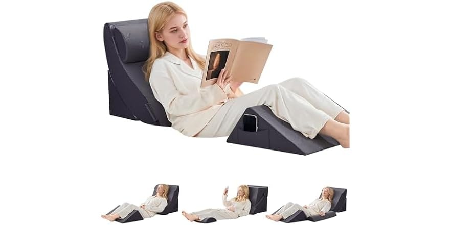 Paxato 4-Piece Bed Wedge Pillow Set: $38