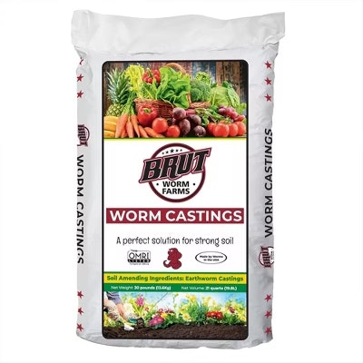 Brut Worm Farms Worm Castings 30-lb. Fertilizer: $36