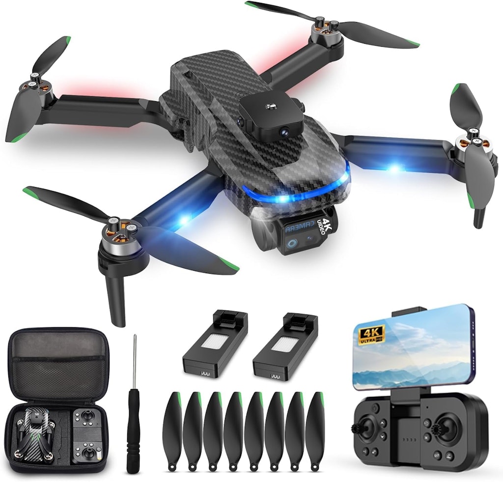 MSMV 4K HD Camera Drone w/ 2 Batteries & Carrying Case: $48.98