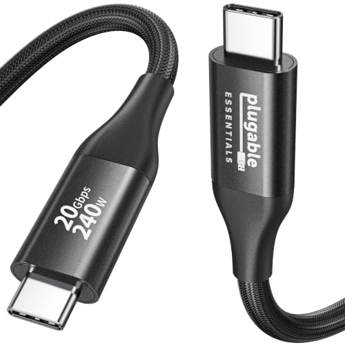 Plugable 3.3-Foot USB-C 240W Data & Video Cable: $6.49