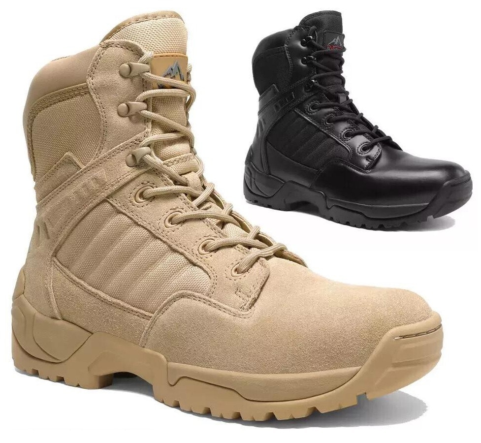 Nortiv 8 Men's Military Tactical Side-Zip Combat Work Boots: $49
