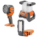 Ridgid 18V Cordless 3-Tool Lighting Combo Kit (Tools Only) for $129 + free shipping