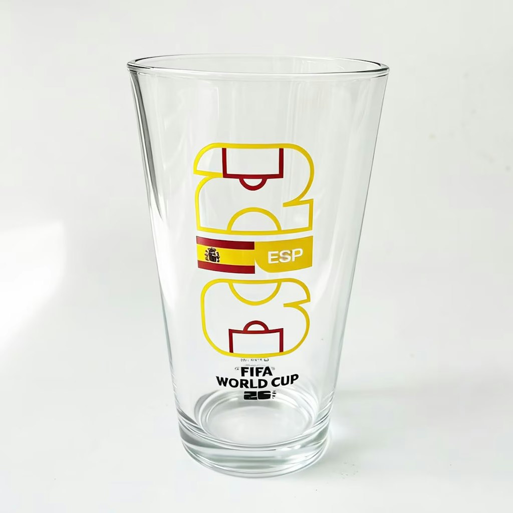 FIFA World Cup 2026 Soccer Spain 16-oz. Country Mixing Glass: $10
