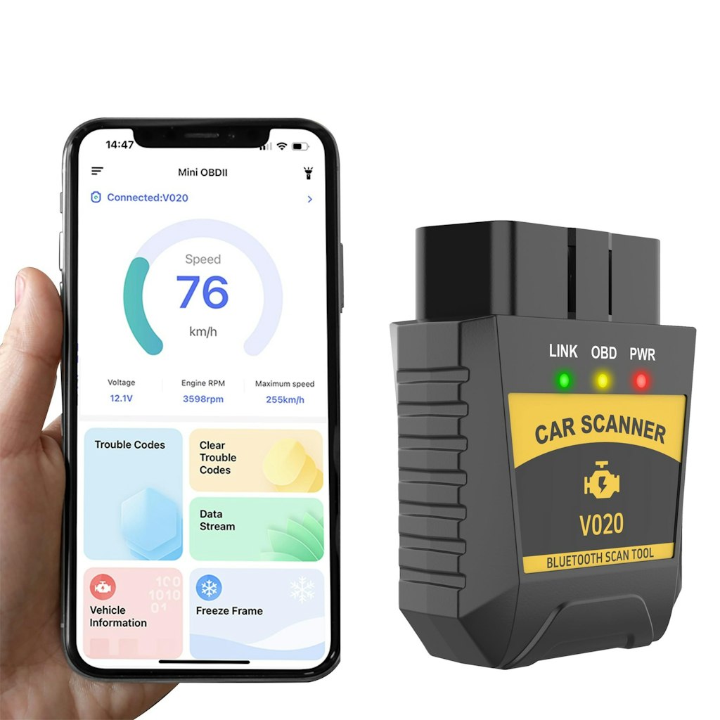 OBD2 Bluetooth Wireless Diagnostic Code Reader for iPhone & Android: $8.99