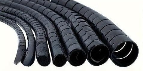 2-Piece 8mm x 1m Black Spiral Cable Wrap: $1.14