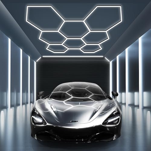 Modern 8-Grid Hexagon Garage Lights: $64.30