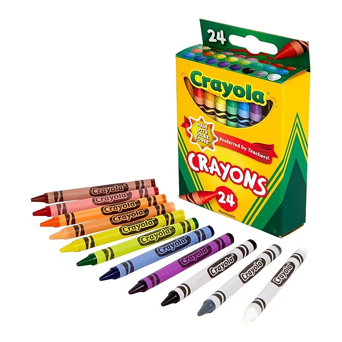 Crayola Crayons 24-Pack: 50 cents