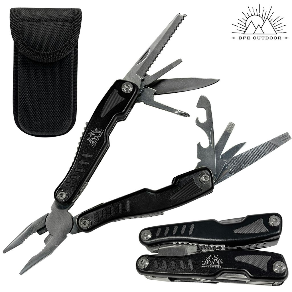 BFE Outdoors Multi-Plyer Multi Tool w/ Nylon Case: $20