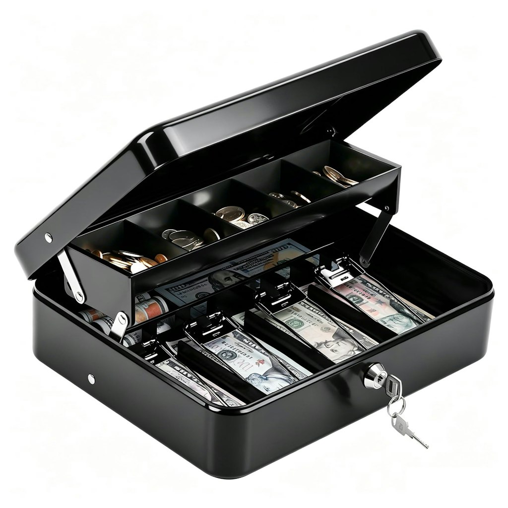 11.8" Cash Box w/ Key Lock: $20