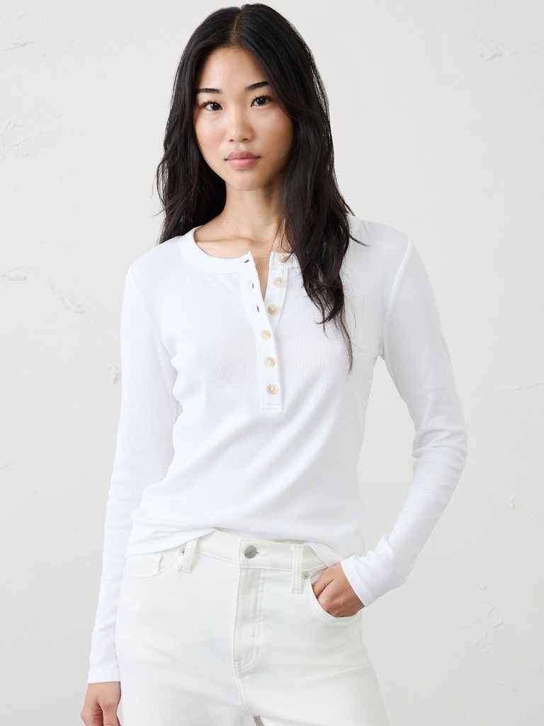 Ribbed Henley T-Shirt: $22.50
