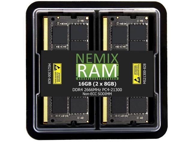 Nemix RAM 16GB (2x8GB) DDR4 2666MHz SODIMM Memory Kit: $113.89 Nemix RAM 16GB (2x8GB) DDR4 2666MHz SODIMM Memory Kit: $113.89