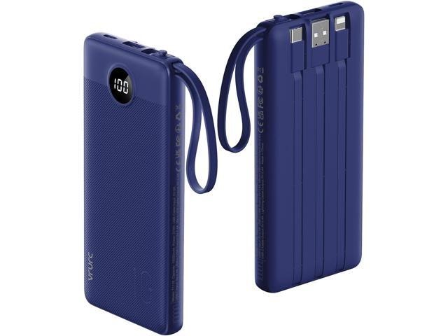 Vrurc 10,000mAh Portable Charger with Built-in Cables: $51.89