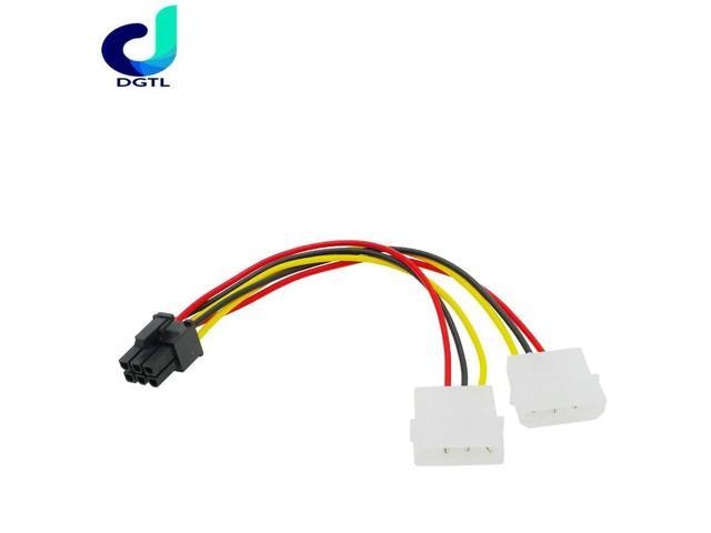 Dual 4-Pin Molex to 6-Pin PCI-E Power Adapter Cable: $11.88 Dual 4-Pin Molex to 6-Pin PCI-E Power Adapter Cable: $11.88