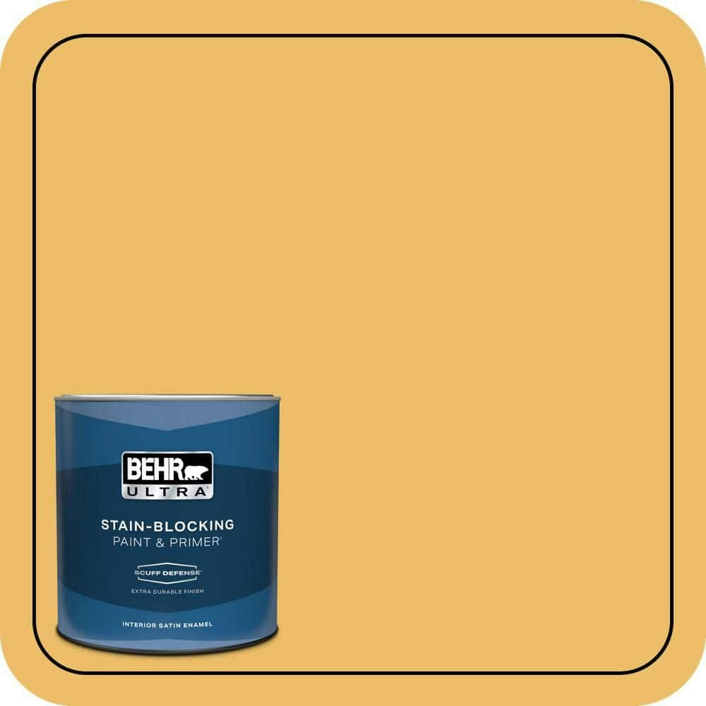 Home Decorators Collection Luscious Lemon Satin Enamel Interior Paint and Primer 1-Quart: $23.98