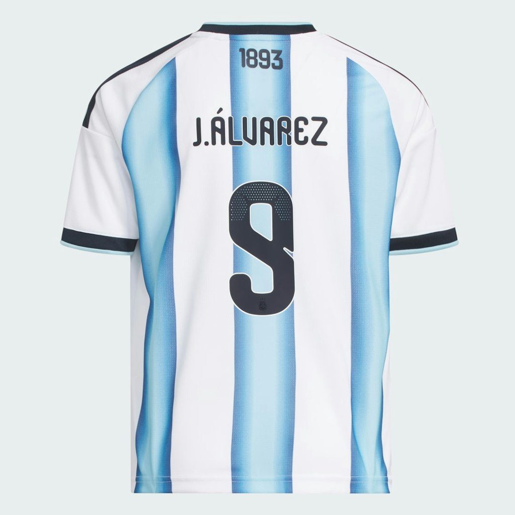 Argentina 2026 Alvarez Kids Home Jersey: $110 Argentina 2026 Alvarez Kids Home Jersey: $110