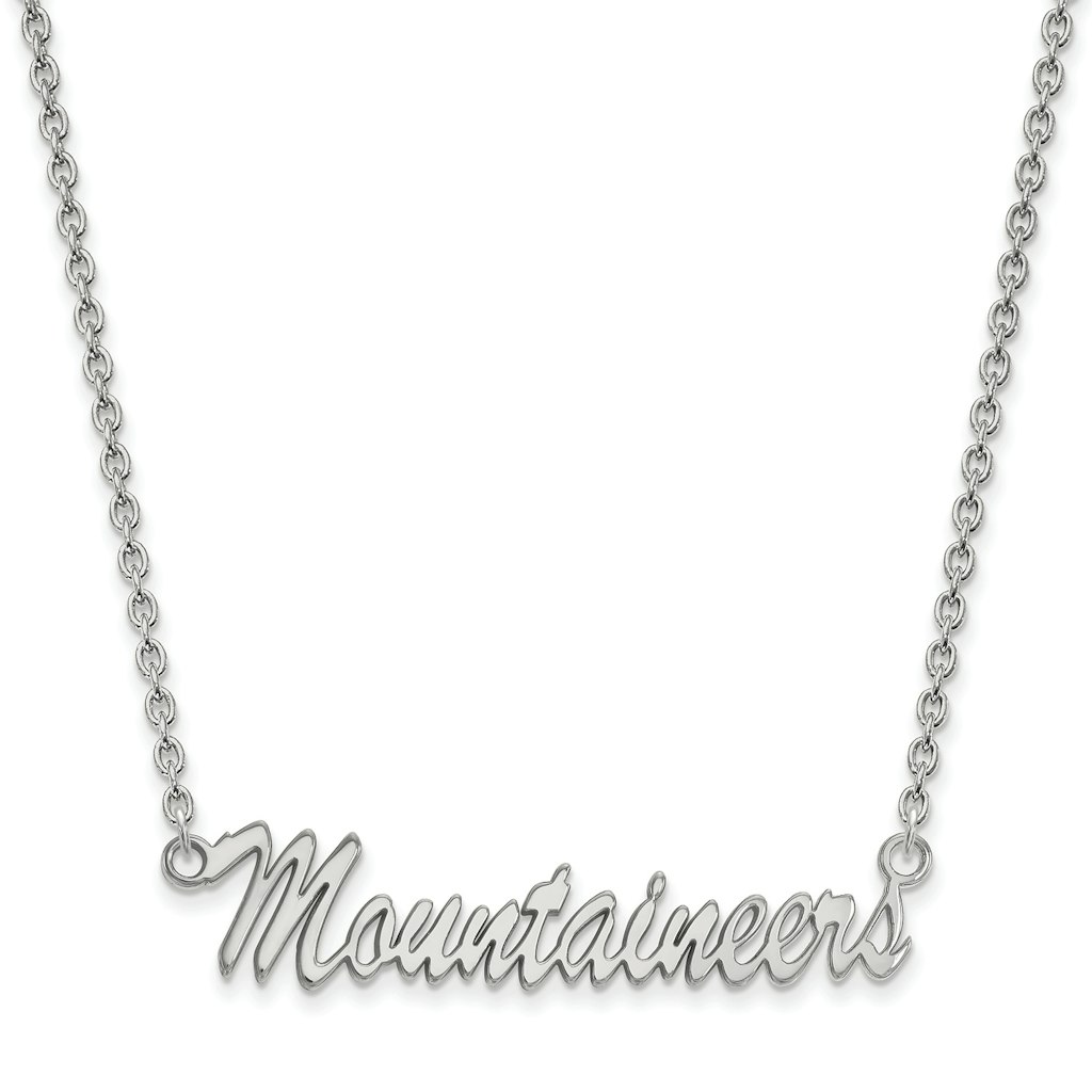 West Virginia Mountaineers Sterling Silver Script Logo Necklace: $99.99 West Virginia Mountaineers Sterling Silver Script Logo Necklace: $99.99