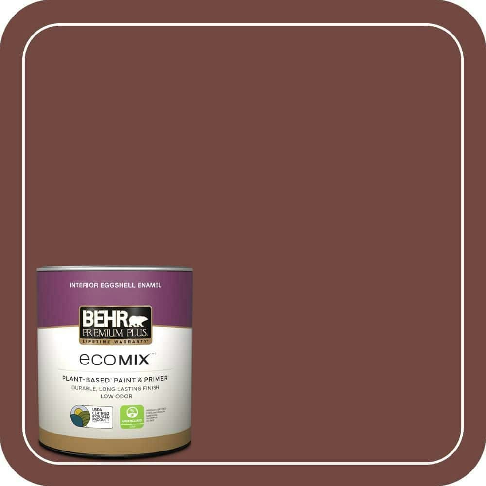 EcoMix 1-Quart Burnished Mahogany Eggshell Enamel Interior Paint and Primer: $20.48