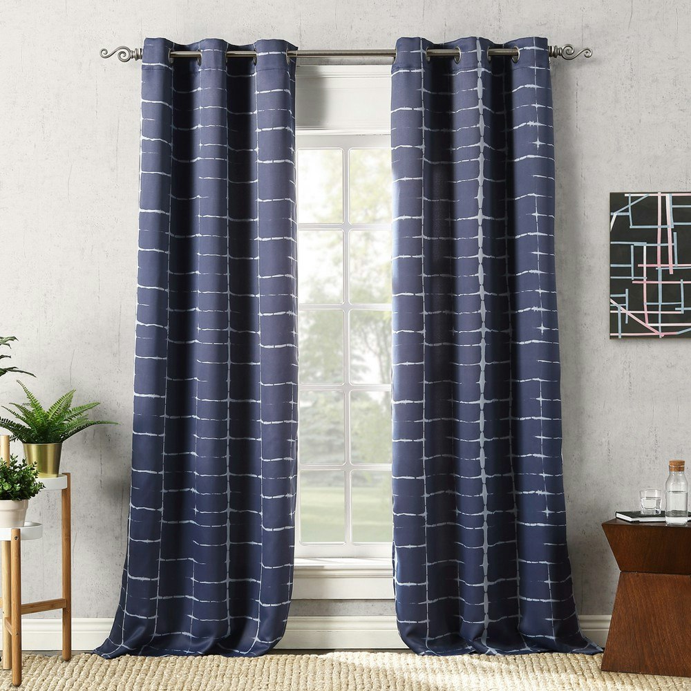 Sun Zero 84" x 40" Saki Shibori Blackout Grommet Curtain Panel: $12.89 Sun Zero 84" x 40" Saki Shibori Blackout Grommet Curtain Panel: $12.89