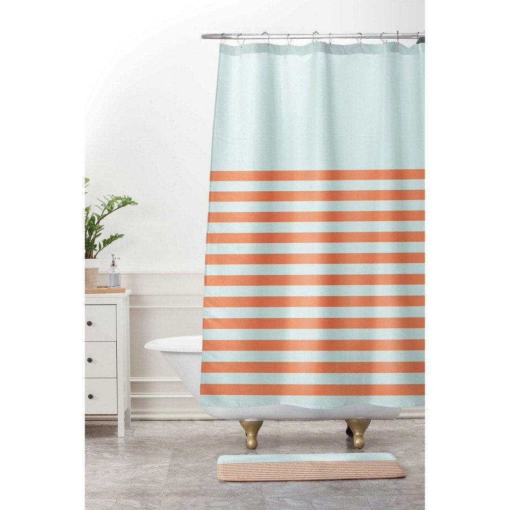 June Journal Beach Striped Shower Curtain: $82.99