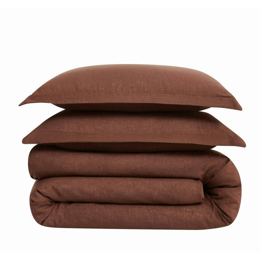 Brooklyn Loom 3-Piece Full/Queen Flax Linen Comforter Set: $219.99