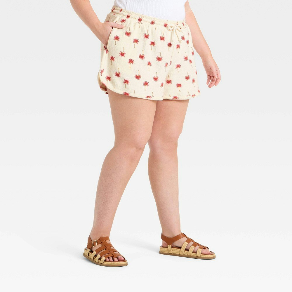 Universal Thread Women's Mid-Rise Textured Knit Pull-On Shorts 4X: $20