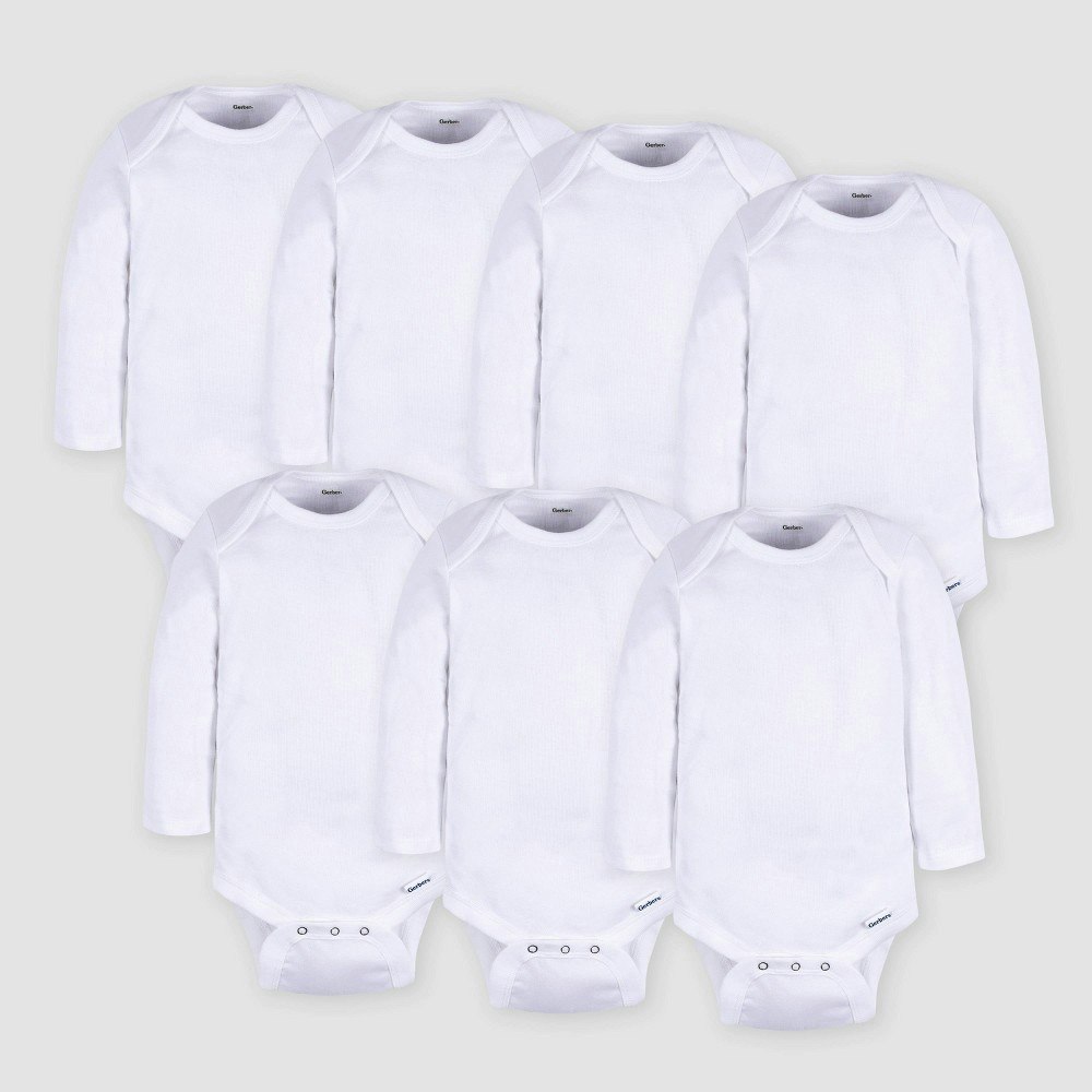 Gerber Baby Long Sleeve Bodysuit 7-Pack: $20 Gerber Baby Long Sleeve Bodysuit 7-Pack: $20