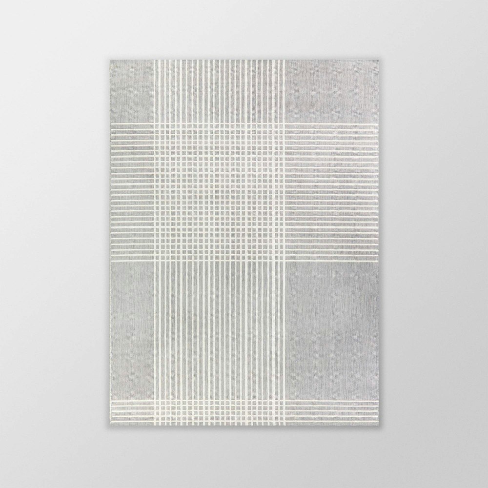 9'2" x 12' Plaid Outdoor Rug: $220
