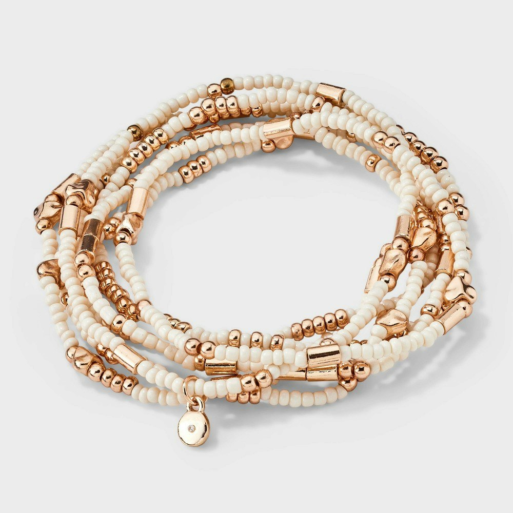 Universal Thread Heart Beaded Bracelet 7-Pack: $12.99