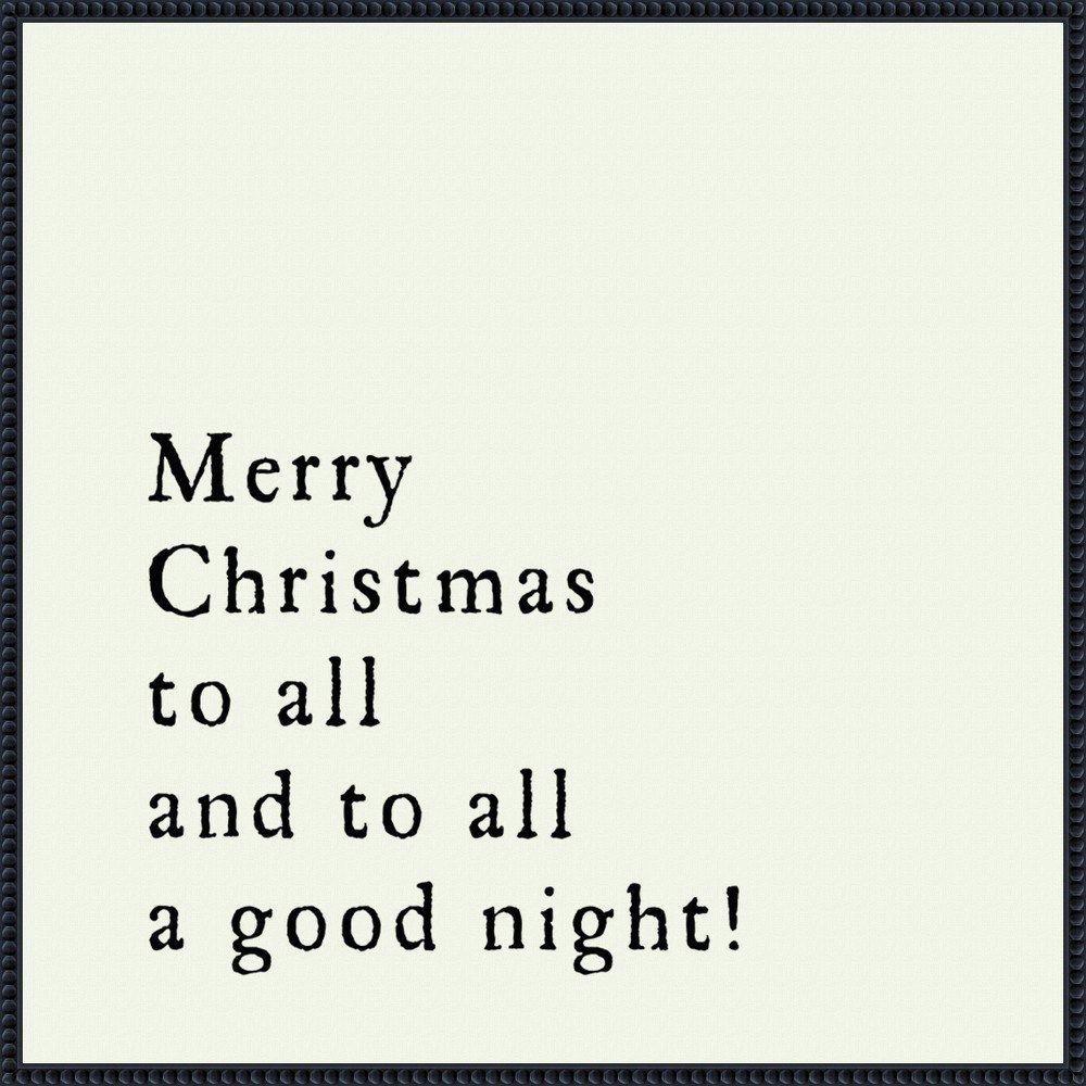 Amanti Art Merry Christmas To All 30"x30" Canvas Wall Art: $126.99 Amanti Art Merry Christmas To All 30"x30" Canvas Wall Art: $126.99