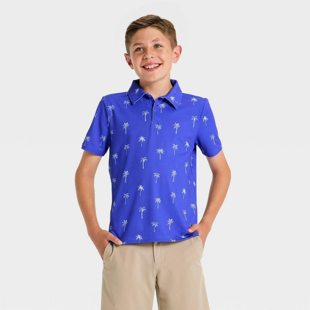 All In Motion Boys' Textured Golf Polo Shirt: $15 All In Motion Boys' Textured Golf Polo Shirt: $15