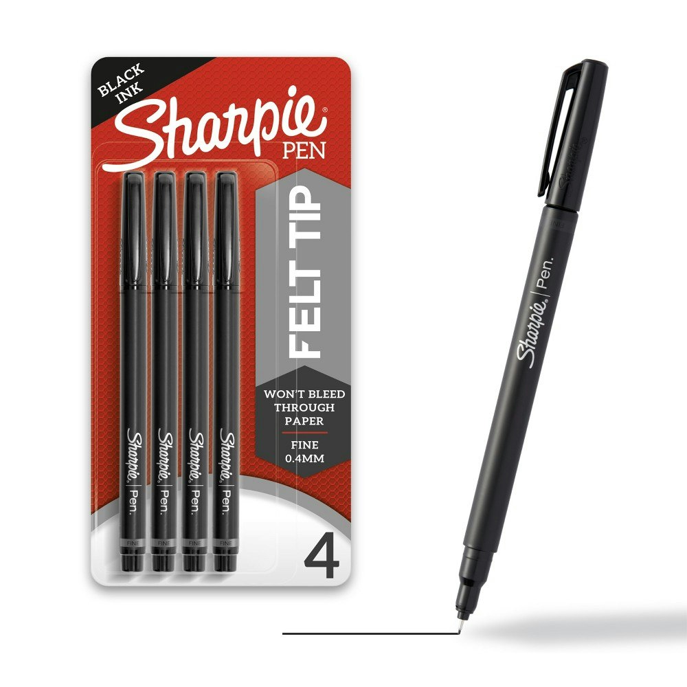 Sharpie Fine Tip Felt Pen 4-Pack: $6.19 Sharpie Fine Tip Felt Pen 4-Pack: $6.19